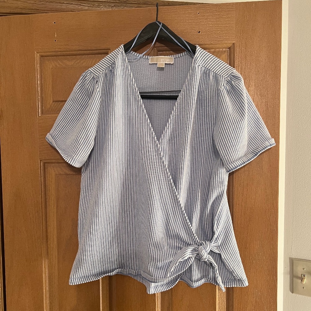 Michael Kors Faux Wrap Blouse